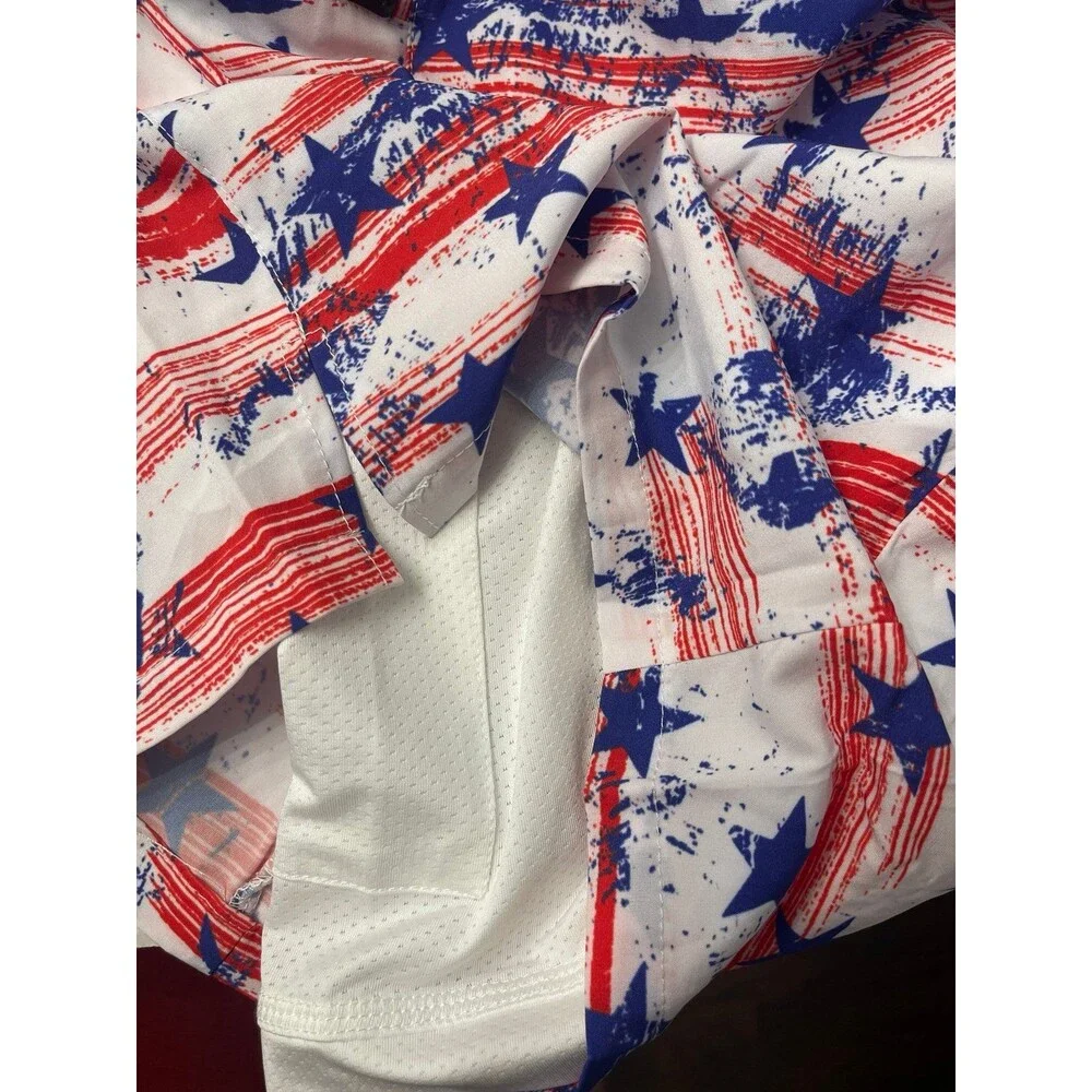 APTRO 2 in 1 Men's Patriotic Swim Trunks 9